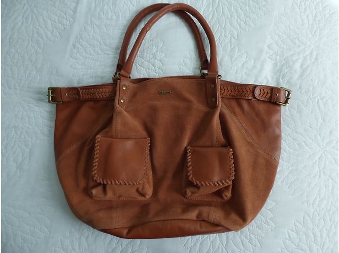 Borsa tote Ikks The Fisherman in pelle marrone - vista 3