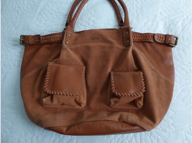 Borsa tote Ikks The Fisherman in pelle marrone - vista 4
