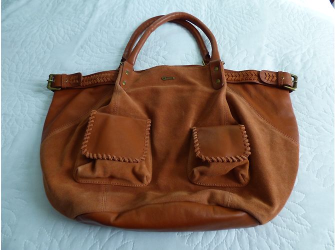 Borsa tote Ikks The Fisherman in pelle marrone - vista 7