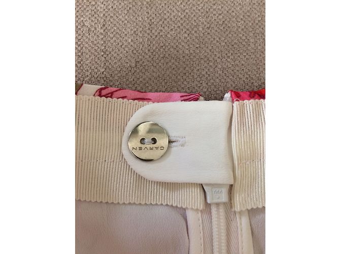 Falda Carven Rosa con Estampado Floral Fluida Talla 42 - vista 5