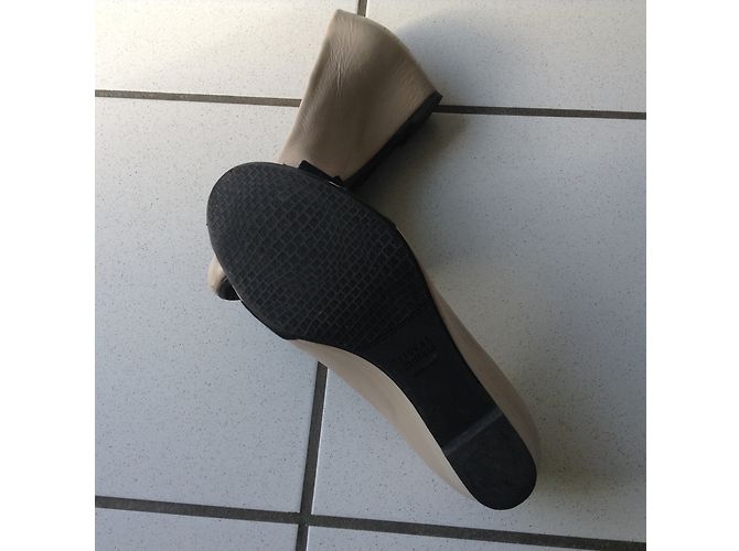 Stuart Weitzman Ballerinas mit Keilabsatz Leder creme - Ansicht 3