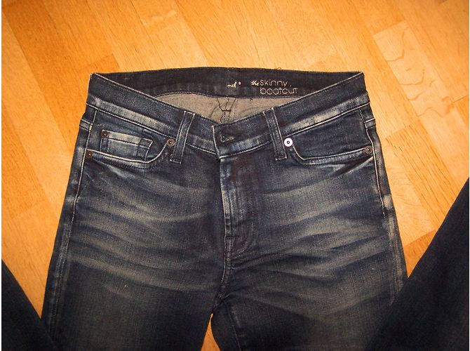 7 For All Mankind Vaqueros Skinny Bootcut Azules - vista 4