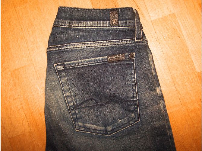 7 For All Mankind Vaqueros Skinny Bootcut Azules - vista 7