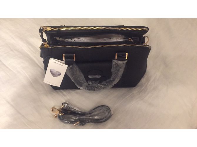 Autre Marque Borsa Sabrina in pelle nera Nero - vista 5