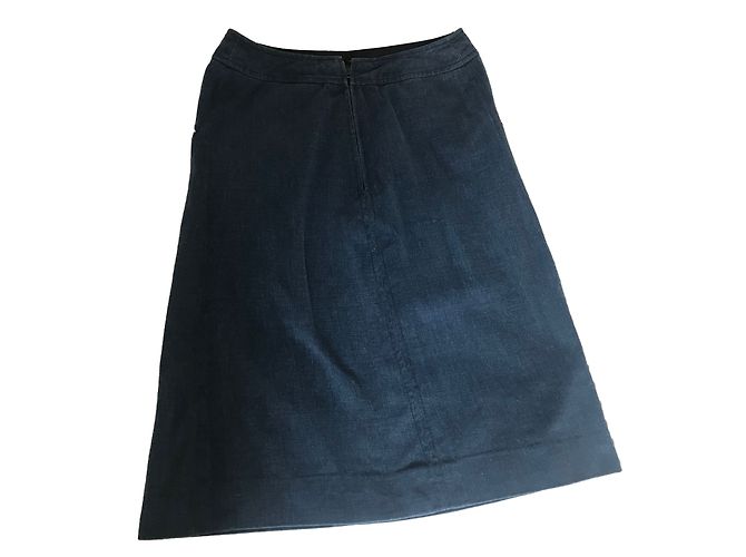 Falda vaquera de largo medio Céline azul - vista 2