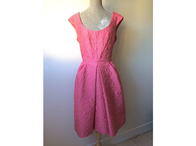 Vestido sin mangas de seda y algodón rosa Louis Vuitton - vista 3