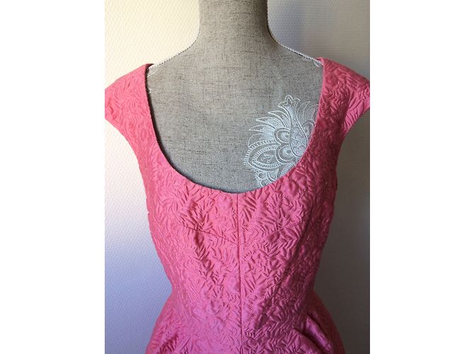 Vestido sin mangas de seda y algodón rosa Louis Vuitton - vista 4