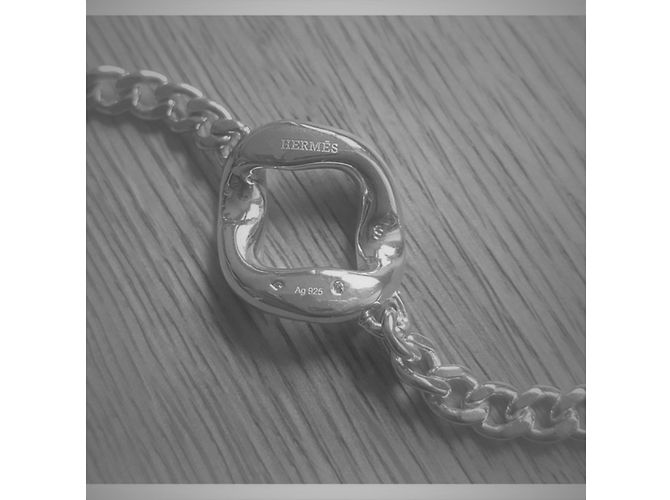 Hermès Collier Agora Argenté - vue 3