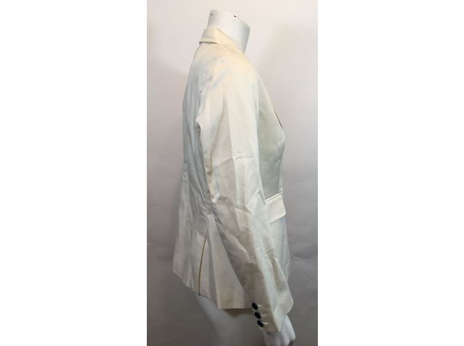 Gerard Darel Chaqueta Blazer de Algodón Crema Crudo - vista 2