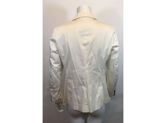Gerard Darel Chaqueta Blazer de Algodón Crema Crudo - vista 3