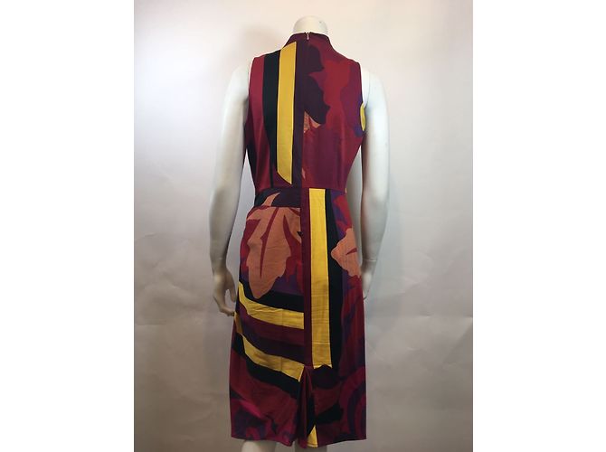 Vestido Sportmax de algodón rojo púrpura amarillo melocotón Roja - vista 2