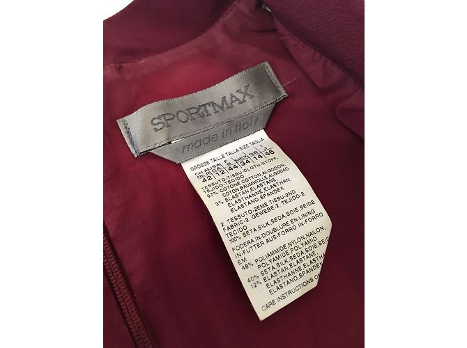 Vestido Sportmax de algodón rojo púrpura amarillo melocotón Roja - vista 7