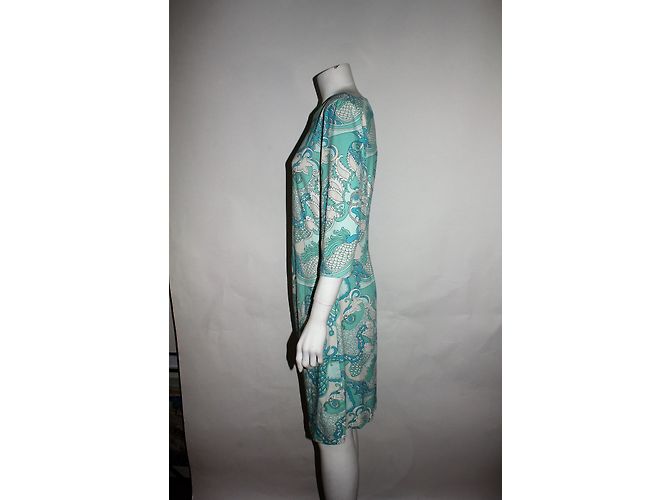 Autre Marque J. Mclaughlin Kleid aus Nylon Hellblau L - Ansicht 3