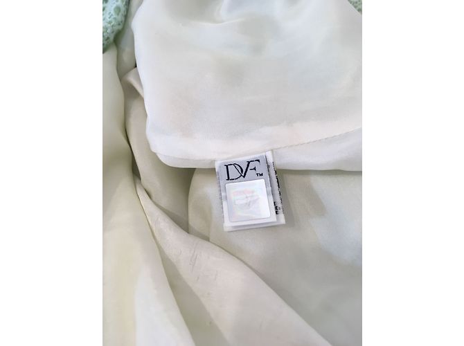 Vestido Diane Von Furstenberg de algodón bordado verde - vista 7
