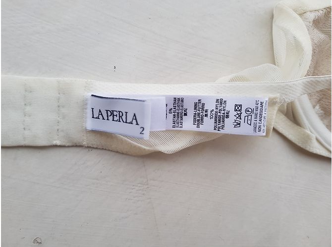 Sujetador La Perla de encaje blanco con bordado - vista 3
