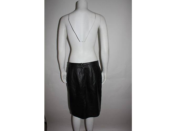 Falda larga Oakwood de piel negra Talla 42 Negro - vista 2