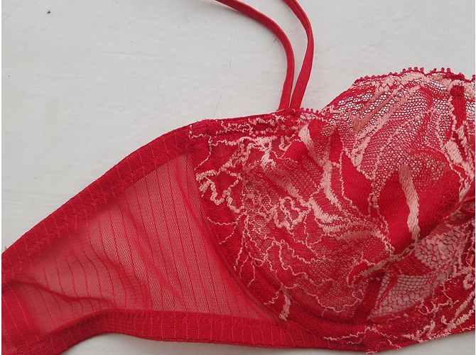 La Perla Sujetador de encaje rojo Talla 1C Roja - vista 3