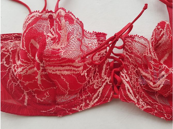 La Perla Sujetador de encaje rojo Talla 1C Roja - vista 5