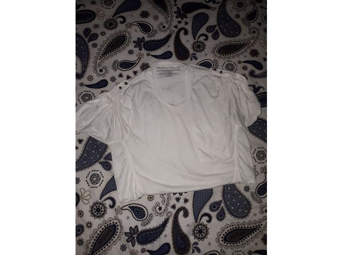 Top Balenciaga de algodão branco - vista 4