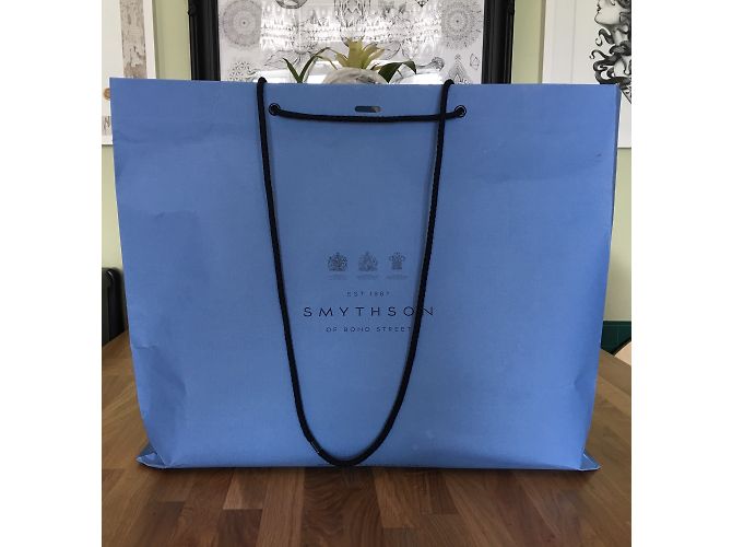 Smythson 1887 Tote in pelle nera e bianca Nero Bianco - vista 3