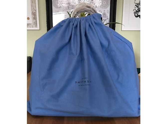 Smythson 1887 Tote in pelle nera e bianca Nero Bianco - vista 7