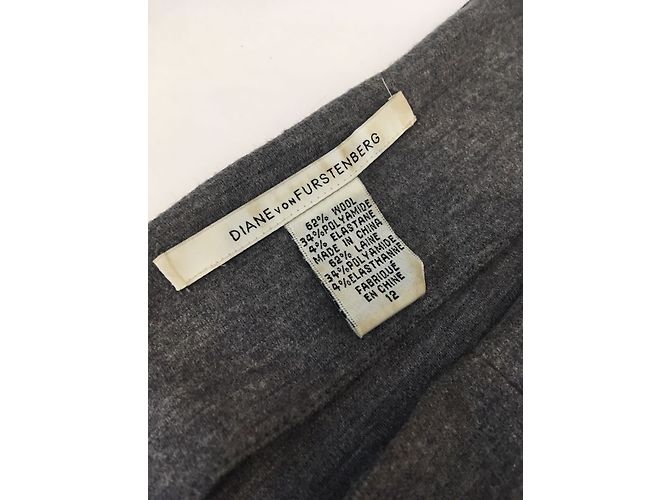 Diane Von Furstenberg Kleid aus Wolle Grau - Ansicht 4