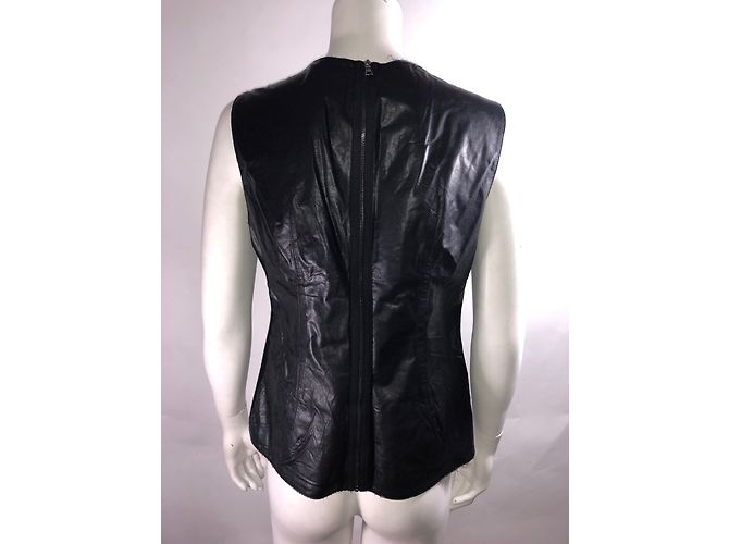 Top efecto cuero Bcbg Max Azria Negro M - vista 2