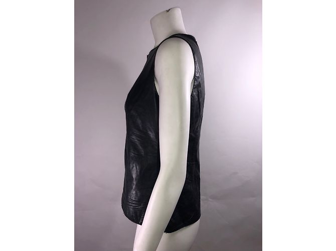 Top efecto cuero Bcbg Max Azria Negro M - vista 3