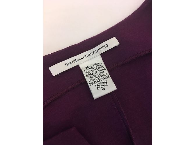Vestido Diane Von Furstenberg de lana morado Púrpura - vista 4