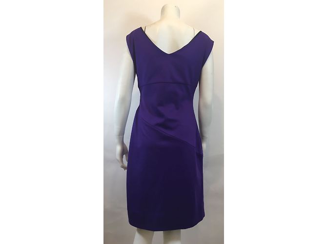 Vestido de lana morado Diane Von Furstenberg Púrpura - vista 2