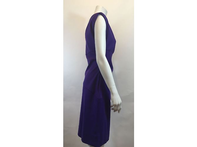 Vestido de lana morado Diane Von Furstenberg Púrpura - vista 3