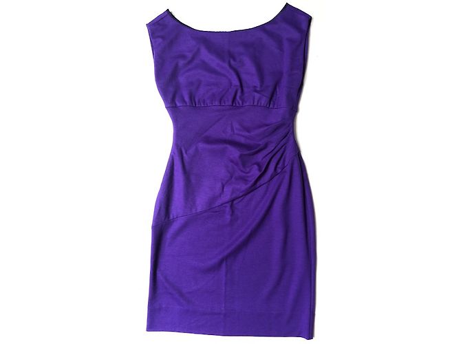 Vestido de lana morado Diane Von Furstenberg Púrpura - vista 4