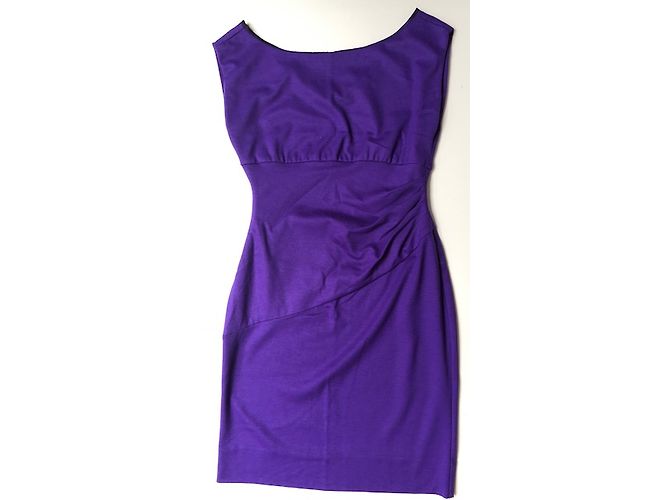 Vestido de lana morado Diane Von Furstenberg Púrpura - vista 5