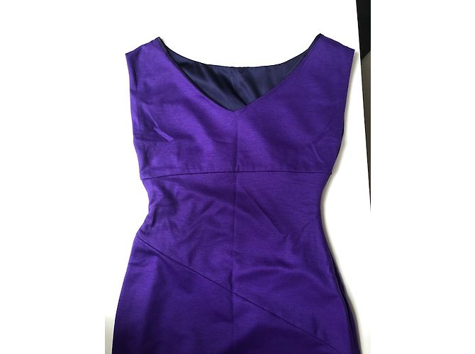 Vestido de lana morado Diane Von Furstenberg Púrpura - vista 6