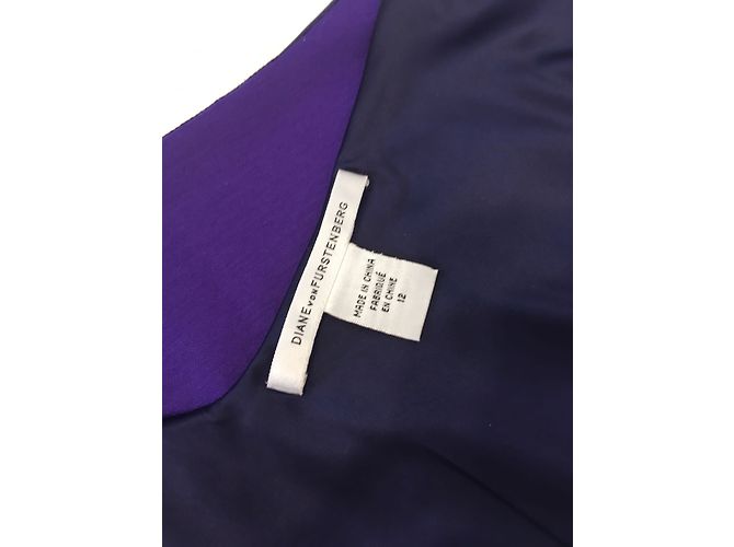 Vestido de lana morado Diane Von Furstenberg Púrpura - vista 7