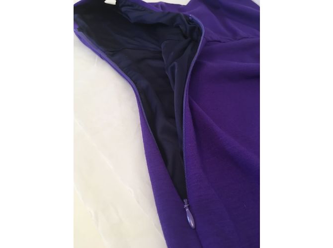 Vestido de lana morado Diane Von Furstenberg Púrpura - vista 8
