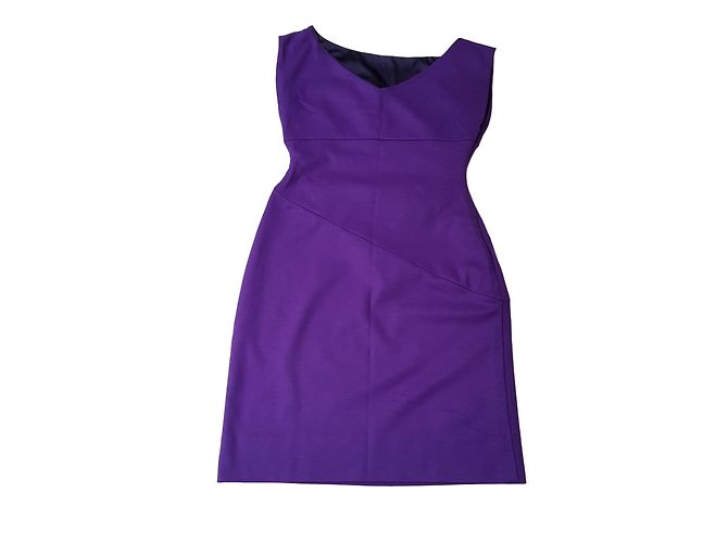 Vestido de lana morado Diane Von Furstenberg Púrpura - vista 9