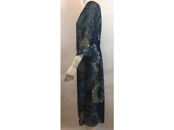 Autre Marque Mj Lisbon gemustertes langes Kleid aus Polyester - Ansicht 2
