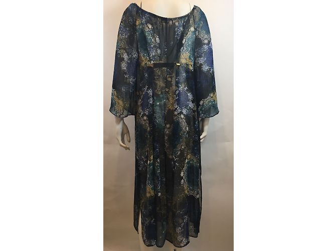 Autre Marque Mj Lisbon gemustertes langes Kleid aus Polyester - Ansicht 3