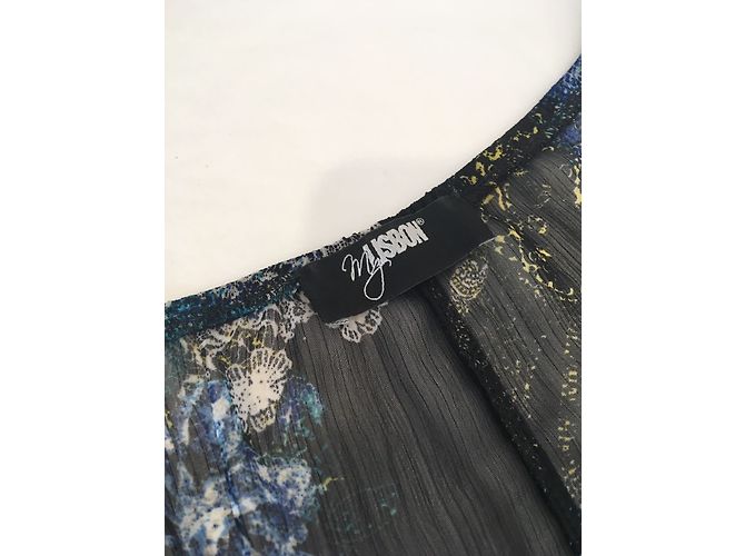 Autre Marque Mj Lisbon gemustertes langes Kleid aus Polyester - Ansicht 4