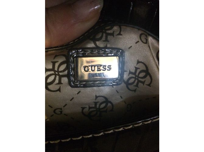 Borsa Guess in pelle nera Nero - vista 3