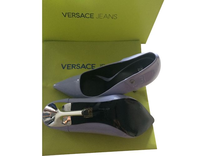 Décolleté Versace Jeans in pelle viola 40 Porpora - vista 2