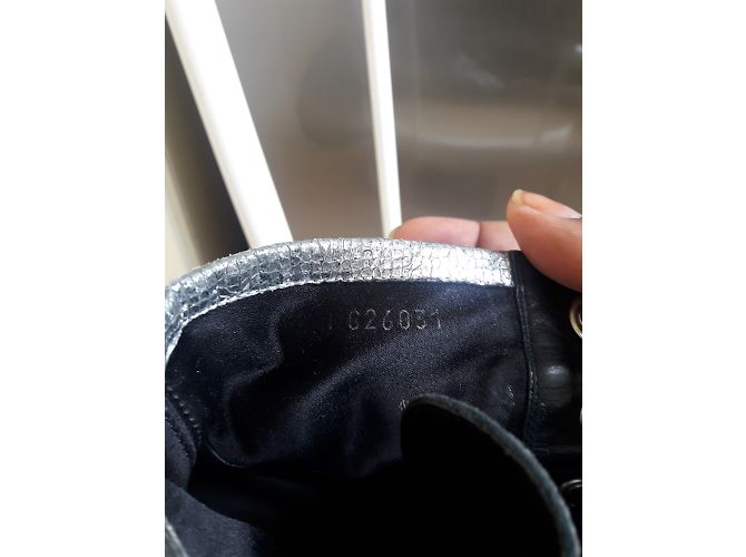 Stivaletti Chanel Argentati Argento - vista 4
