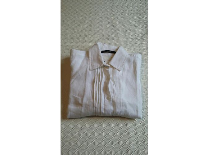 Weekend Max Mara Camisa de Lino Blanca Blanco - vista 7
