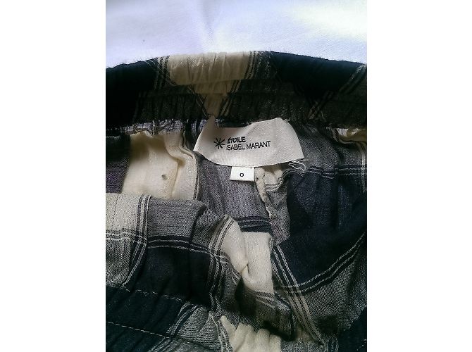 Pantalones harem Isabel Marant Etoile marrón beige algodón Castaño - vista 4