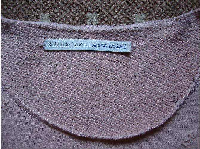 Autre Marque Camiseta de algodón rosa cuello redondo - vista 3