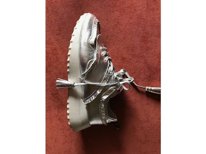 Zapatillas Tod's de cuero plateado Plata - vista 2