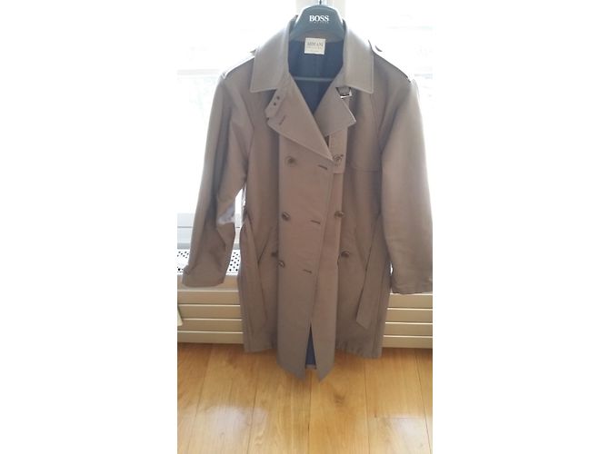 Armani Trench Taupe de Poliamida Gris pardo - vista 7