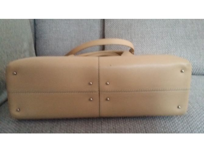 Borsa a mano Tod's D-Bag Beige in pelle vernice - vista 3