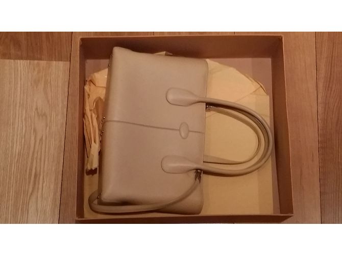 Borsa a mano Tod's D-Bag Beige in pelle vernice - vista 6